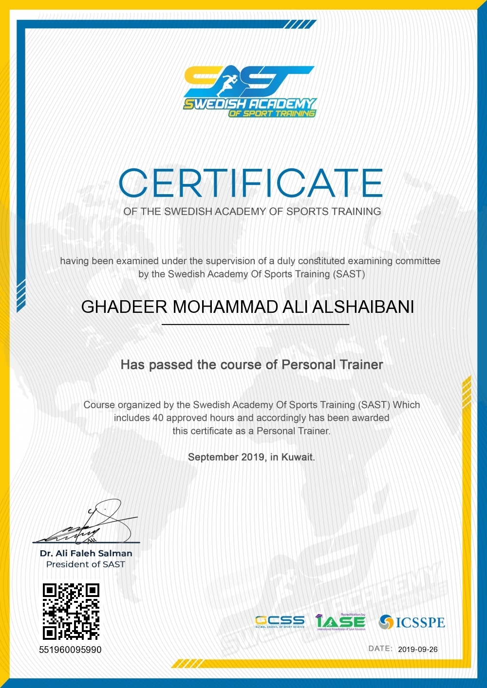 GHADEER MOHAMMAD ALI ALSHAIBANI